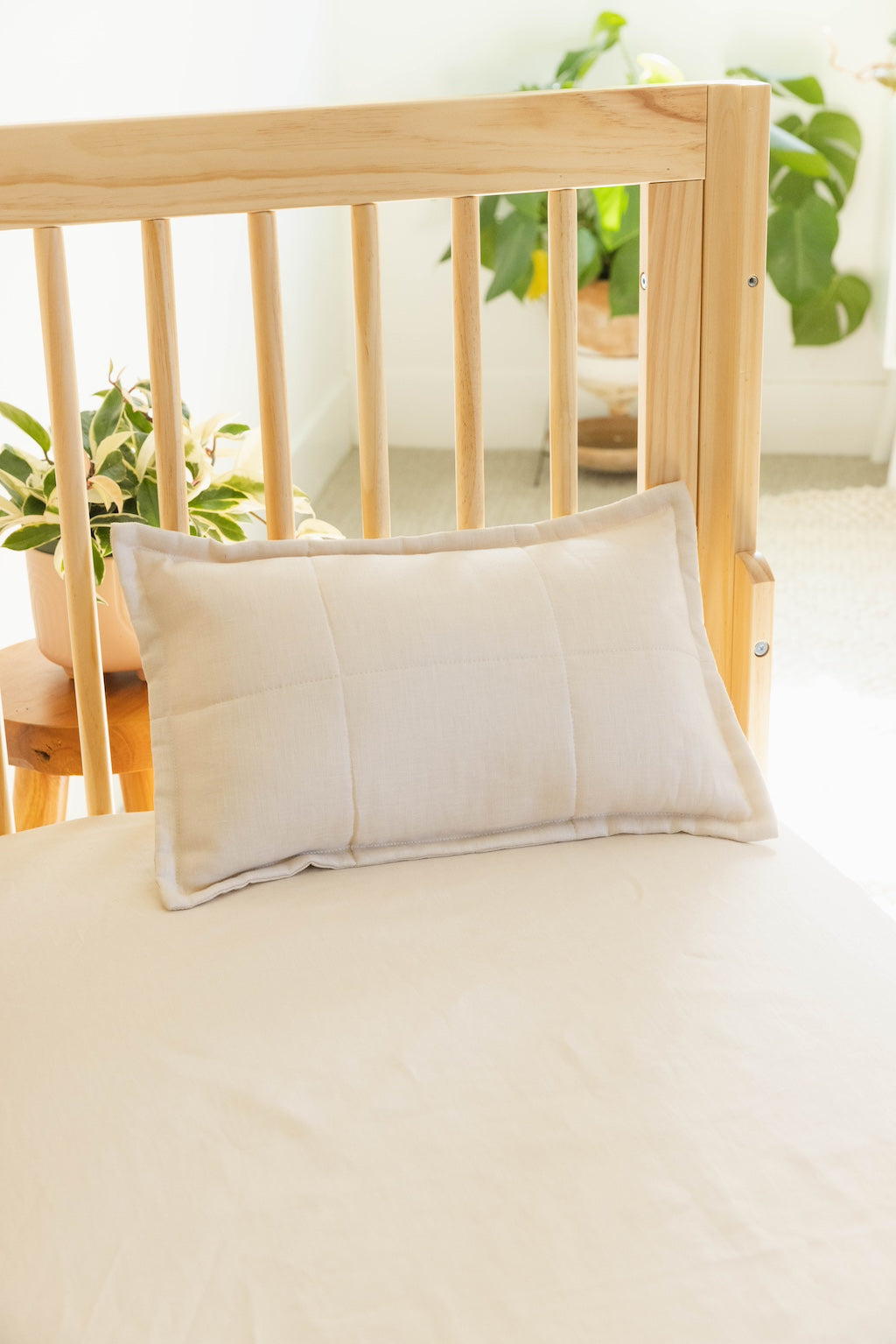 Dove - Linen Quilted Sham & Pillow - Image 2