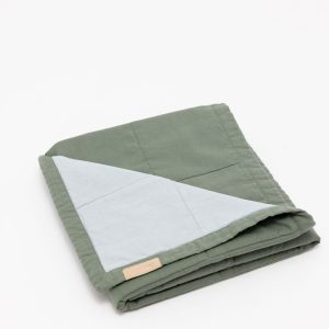 Acadian/Dove - Linen Quilted Blanket