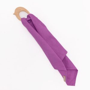 Açaí - Linen + Maple Ring Teether